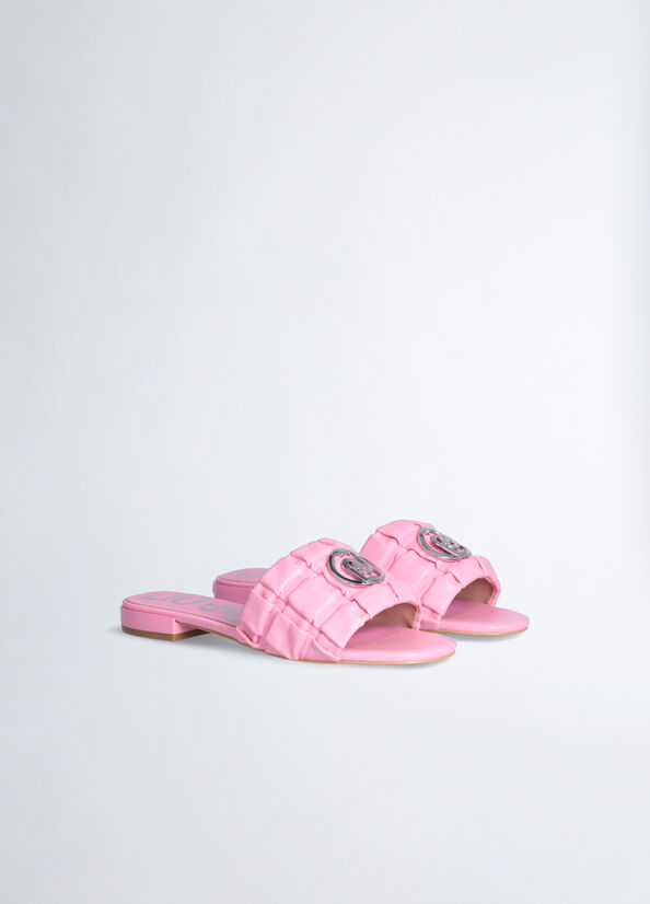 Liu Jo With Logo Flache Schuhe Damen Rosa | RNZ-132054