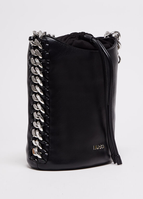 Liu Jo With Logo Handtasche Damen Schwarz | KAC-398514