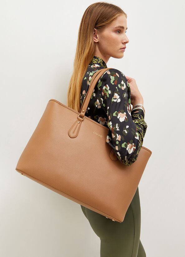 Liu Jo With Logo Shopper Damen Braun | KLP-376095