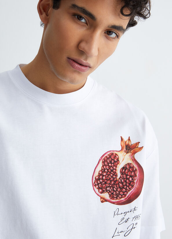 Liu Jo With Pomegranate T-shirts Herren Weiß | EGM-160435