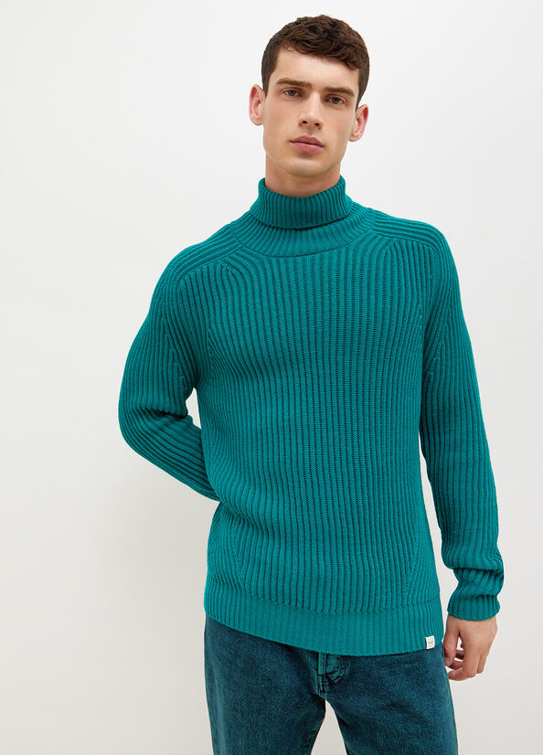 Liu Jo Woollen Turtleneck Pullover Herren Grün | OFE-024173