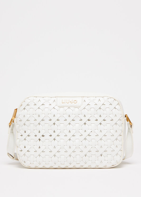 Liu Jo Woven With Logo Schultertaschen Damen Weiß | EGO-951346