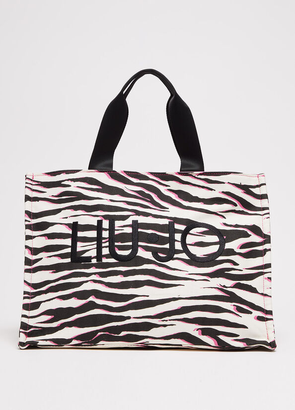 Liu Jo Animal Print Canvas Shopper Damen Mehrfarbig | ONX-973416