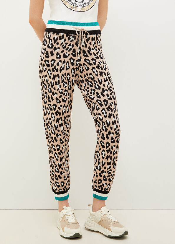 Liu Jo Animal-Print Jogging Hose Damen Braun | CWU-301827