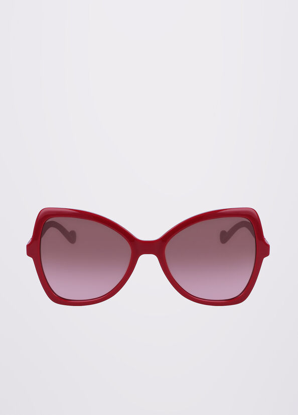 Liu Jo Butterfly Sonnenbrille Damen Rot | MPU-930486