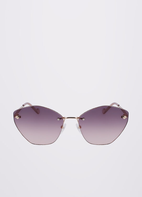 Liu Jo Cat Eye Sonnenbrille Damen Rosa Gold | DON-570294