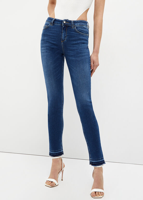 Liu Jo Eco-Friendly Röhrenjeans Damen Dunkelblau | LTD-356714