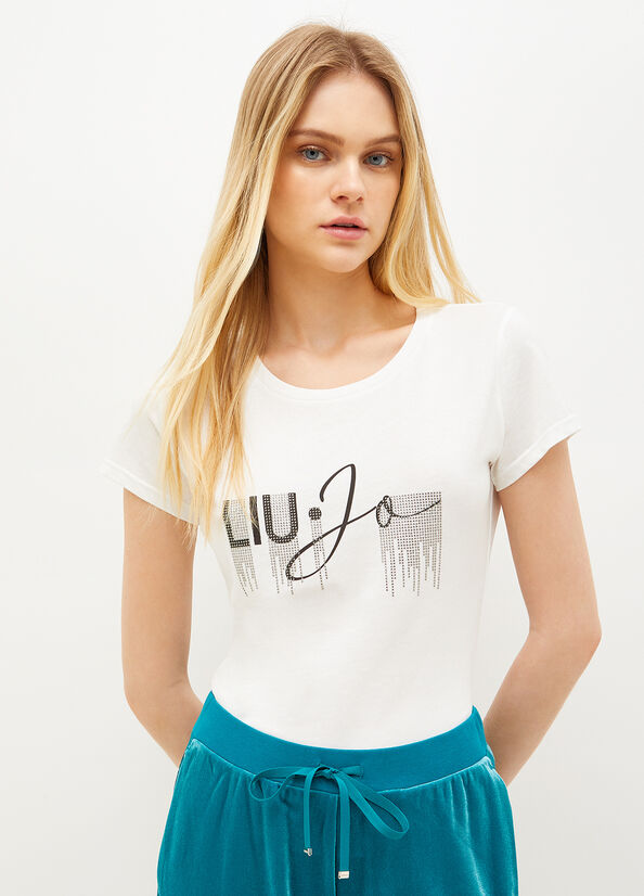 Liu Jo Eco-Friendly T-shirts Damen Weiß | DTJ-609482