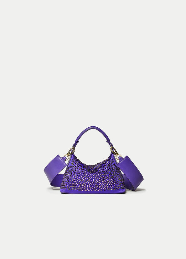 Liu Jo Mini Hobo With Gemstones crossbody taschen Damen Lila | QSA-065413