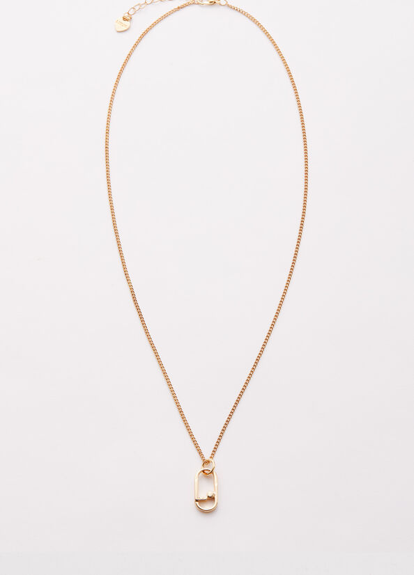 Liu Jo Monogram Charm Necklace Schmuck Damen Gold | WVR-946023