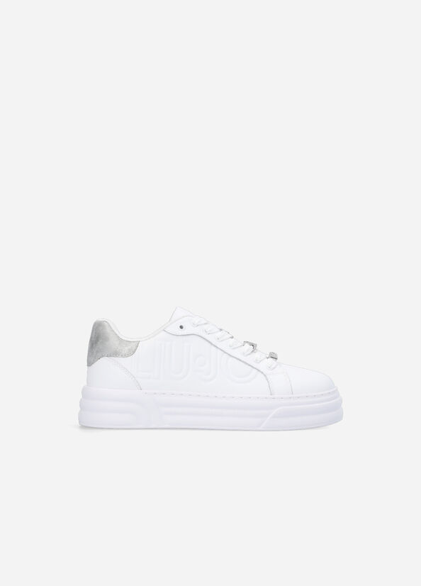 Liu Jo Plattform With Jewel Details Sneakers Damen Weiß | LGA-362894