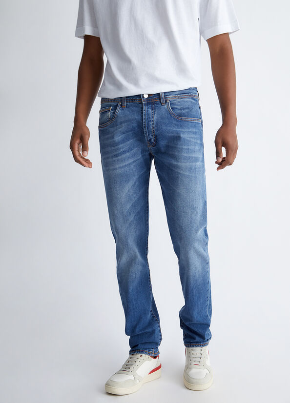 Liu Jo Slim Slim Jeans Herren Blau | UIC-916457