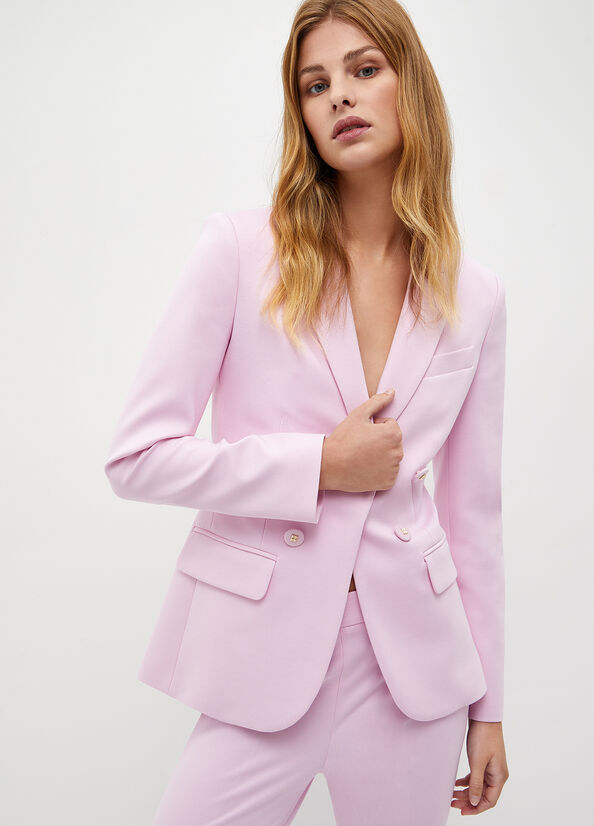 Liu Jo Stretch Blazer Jacke Damen Rosa | KJD-430987