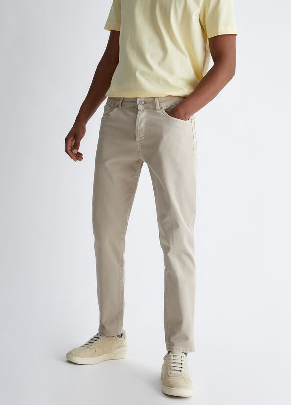 Liu Jo Tapered Fit Röhrenjeans Herren Beige | FXR-427630