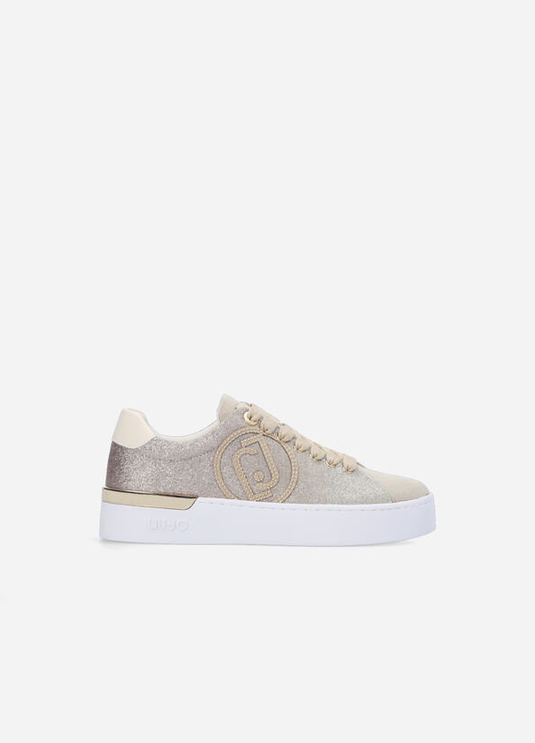 Liu Jo With All-Over Glitter Sneakers Damen Gold Braun | OZY-813976