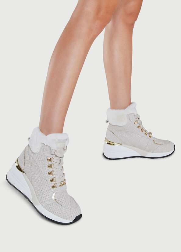 Liu Jo With Jewel Logo Sneakers Damen Beige | VJH-809263