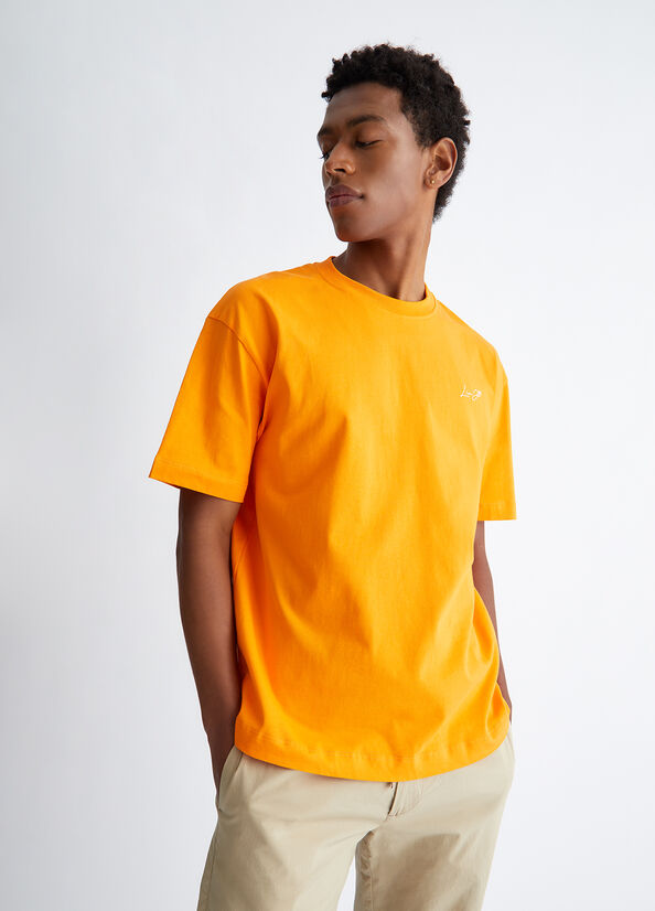 Liu Jo With Logo T-shirts Herren Orange | XYJ-985420